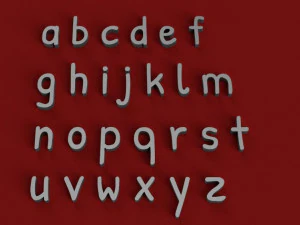 fichier stl de lettres 3d majuscules et minuscules de patrick Modèles 3D en vedette