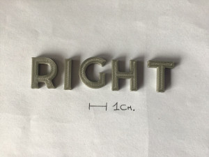 right uppercase and lowercase 3d letters stl file Model Cetak 3D