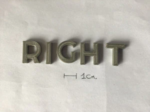 right uppercase and lowercase 3d letters stl file 3D Print Model
