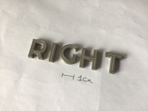 right uppercase and lowercase 3d letters stl file Model Cetak 3D