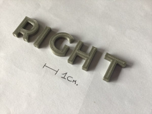 right uppercase and lowercase 3d letters stl file Model Cetak 3D