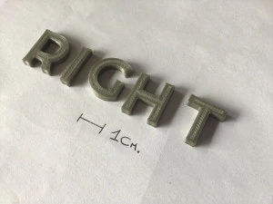 right uppercase and lowercase 3d letters stl file 3D Print Model
