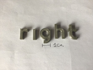 right uppercase and lowercase 3d letters stl file Model Cetak 3D