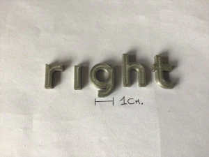 right uppercase and lowercase 3d letters stl file 3D Print Model