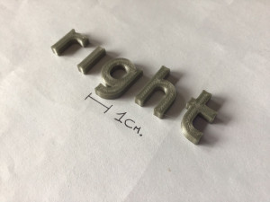 right uppercase and lowercase 3d letters stl file Model Cetak 3D