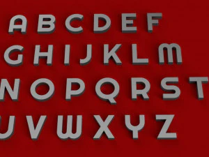 right uppercase and lowercase 3d letters stl file 3D Print Model