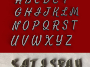 satisfy uppercase and lowercase 3d letters stl file 3D Print Model