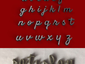 satisfy uppercase and lowercase 3d letters stl file 3D Принт Модель