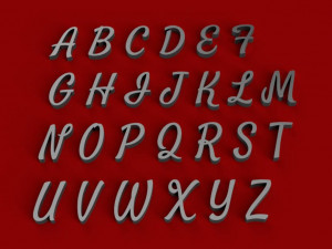 satisfy uppercase and lowercase 3d letters stl file 3D Принт Модель