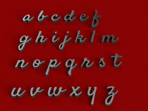 satisfy uppercase and lowercase 3d letters stl file 3D Принт Модель