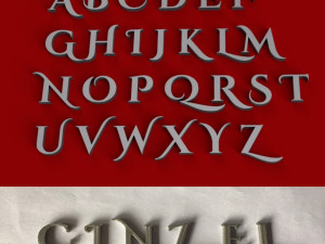 cinzel 3d letters stl file 3D Print Model