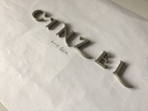 cinzel 3d letters stl file Modelo de impresión 3D