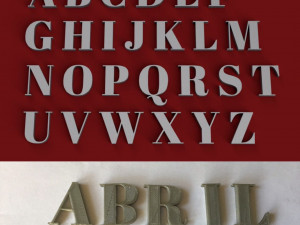 abril uppercase and lowercase 3d letters stl file 3D Print Model