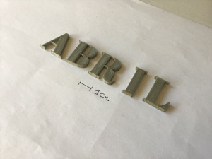 abril uppercase and lowercase 3d letters stl file Modèles 3D en vedette