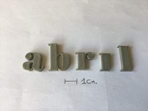 abril uppercase and lowercase 3d letters stl file Modèles 3D en vedette