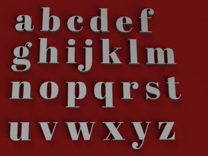 abril uppercase and lowercase 3d letters stl file Modèles 3D en vedette