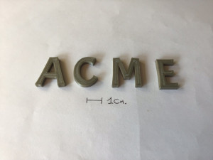 acme uppercase and lowercase 3d letters stl file 3D Принт Модель