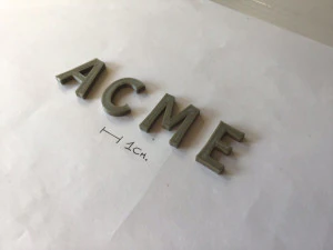 acme uppercase and lowercase 3d letters stl file 3D Print Model