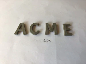 acme uppercase and lowercase 3d letters stl file 3D Print Model