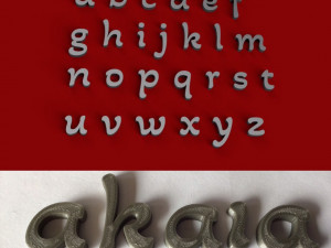 akaia uppercase and lowercase 3d letters stl file 3D Print Model