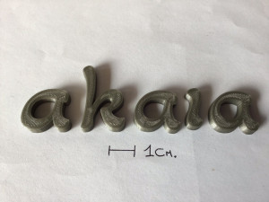 akaia uppercase and lowercase 3d letters stl file 3D Print Model