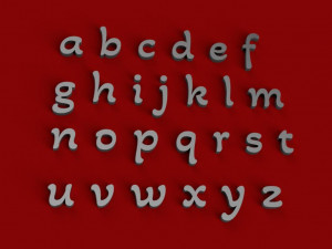 akaia uppercase and lowercase 3d letters stl file 3D Print Model