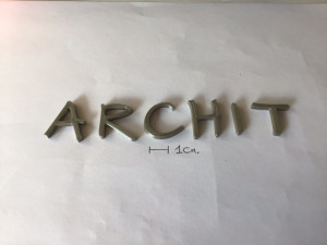 archit uppercase and lowercase 3d letters stl file 3D Baskı Modeli