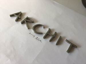 archit uppercase and lowercase 3d letters stl file 3D Baskı Modeli