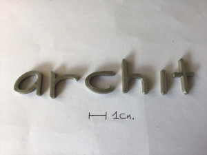 archit uppercase and lowercase 3d letters stl file 3D Baskı Modeli