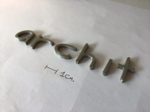 archit uppercase and lowercase 3d letters stl file 3D Baskı Modeli