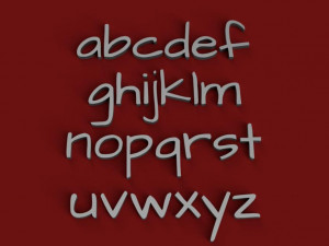 archit uppercase and lowercase 3d letters stl file 3D Baskı Modeli