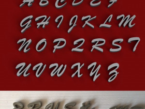 brush mt uppercase and lowercase 3d letters stl file Modèles 3D en vedette