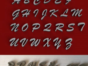 pinceau mt majuscules et minuscules lettres 3d fichier stl Modèles 3D en vedette