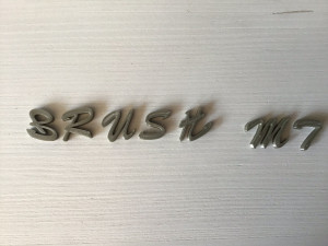 brush mt uppercase and lowercase 3d letters stl file 3D 打印模型