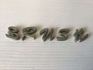 brush mt uppercase and lowercase 3d letters stl file 3D 打印模型