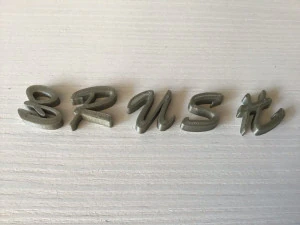brush mt uppercase and lowercase 3d letters stl file 3D Print Model