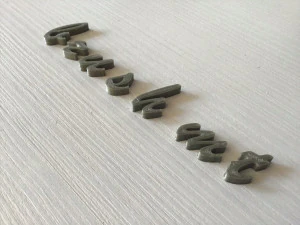 brush mt uppercase and lowercase 3d letters stl file 3D Print Model