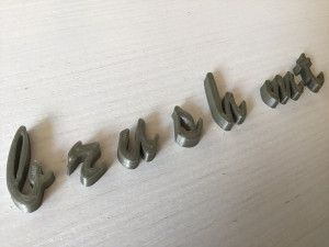 brush mt uppercase and lowercase 3d letters stl file 3D 打印模型