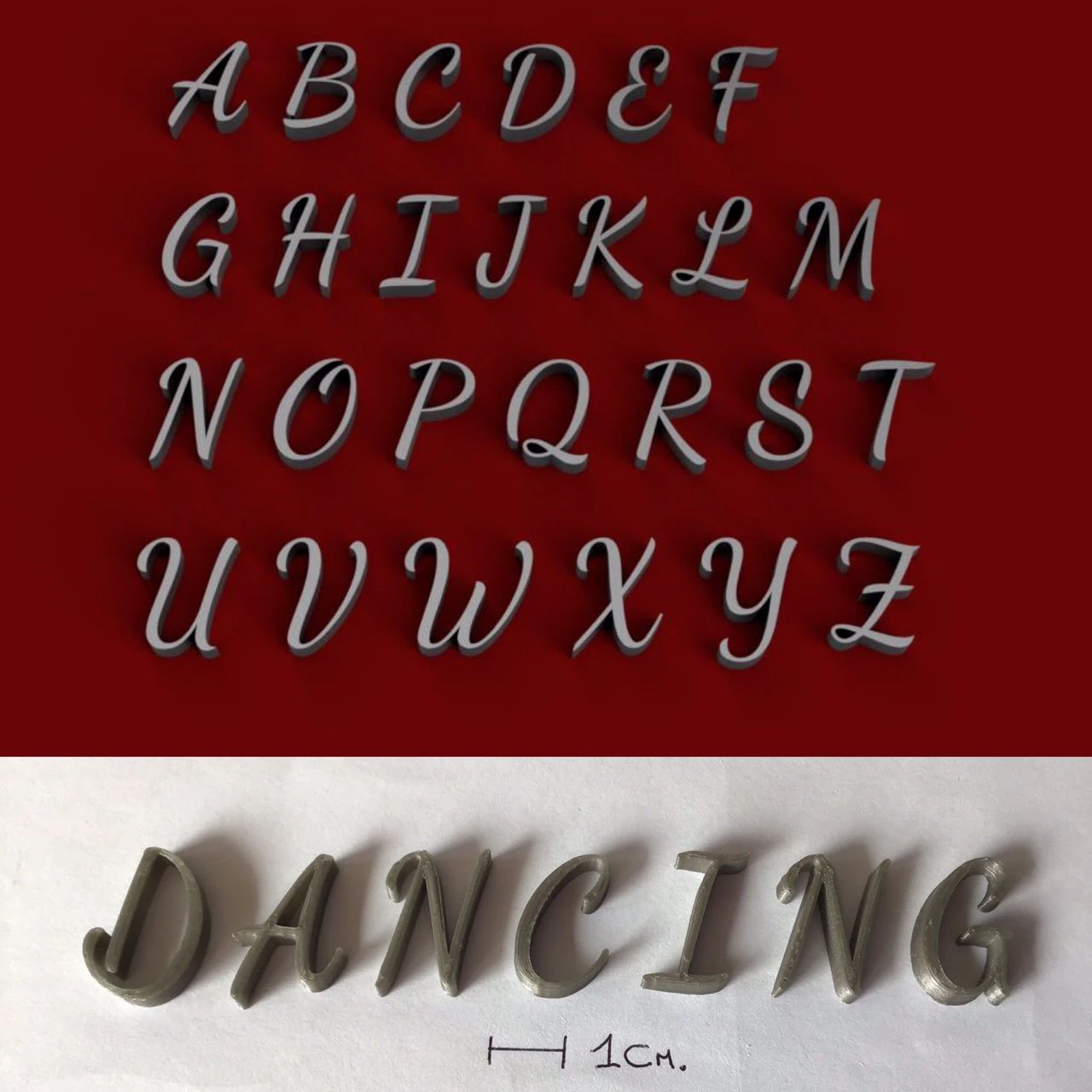 dancing uppercase and lowercase 3d letters stl file 3D Print Model .c4d .max .obj .3ds .fbx .stl .blend 