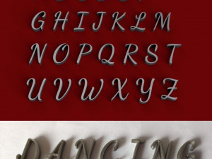 dancing uppercase and lowercase 3d letters stl file 3D Print Model