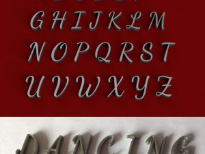 踊る大文字と小文字の 3D 文字 stl ファイル 3Dプリントモデル