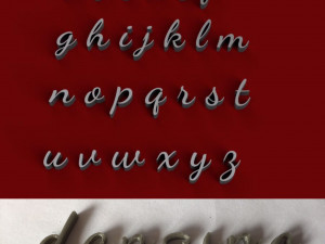dancing uppercase and lowercase 3d letters stl file Modelo de Impressão 3D