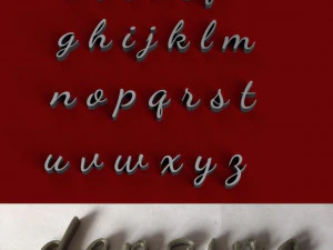 dancing uppercase and lowercase 3d letters stl file 3D Print Model