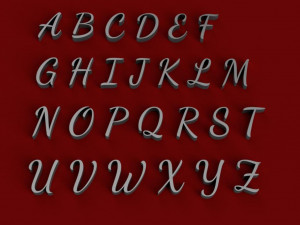 dancing uppercase and lowercase 3d letters stl file Modelo de Impressão 3D