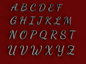 dancing uppercase and lowercase 3d letters stl file 3D Print Model