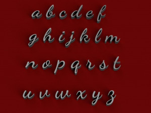 dancing uppercase and lowercase 3d letters stl file Modelo de Impressão 3D