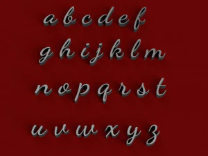 dancing uppercase and lowercase 3d letters stl file 3D Print Model