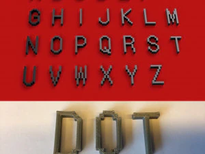 fichier stl de lettres 3d majuscules et minuscules Modèles 3D en vedette