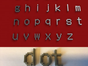 dot uppercase and lowercase 3d letters stl file Modelo de impresión 3D