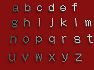 dot uppercase and lowercase 3d letters stl file Modelo de impresión 3D